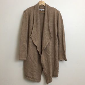 Cupcakes and Cashmere Beige Open Cardigan With Pockets